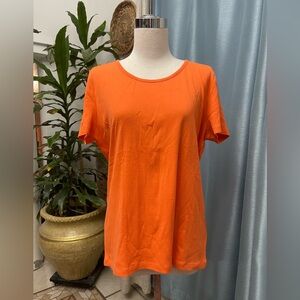 Jones New York Vibrant Orange Short Sleeve Tee